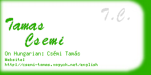 tamas csemi business card