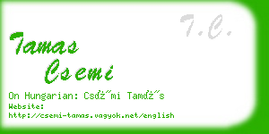 tamas csemi business card